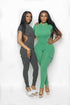 Cargo Backless Jumpsuit Grey/Black